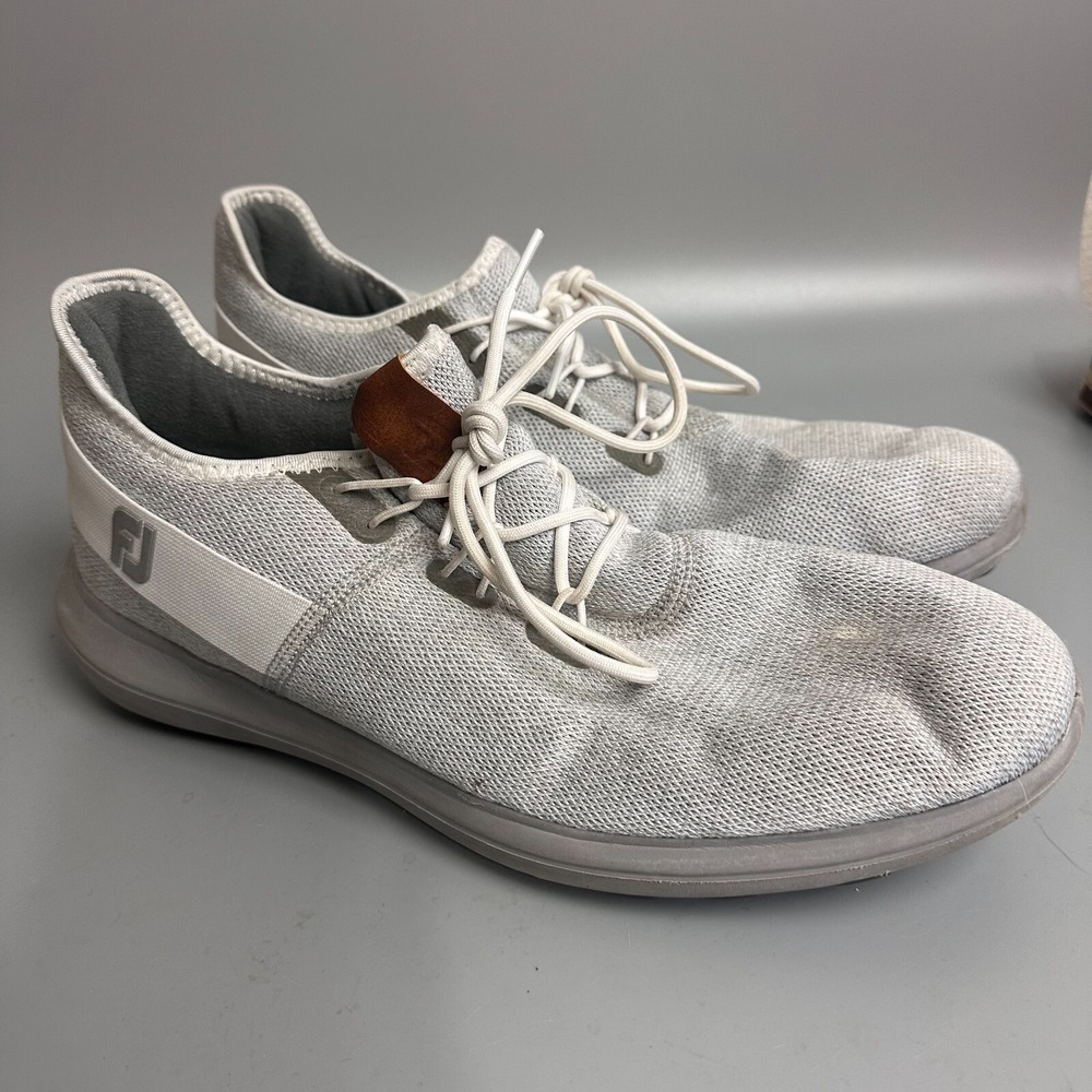 FootJoy Flex Mens Spikeless Golf Shoes Grey Mesh Sneakers 56102